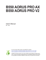 Gigabyte B550 AORUS PRO AX Owner's manual