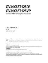 Gigabyte GV-NX66T128D-SP Owner's manual