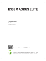 Gigabyte B365 M AORUS ELITE Owner's manual