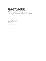 Gigabyte GA-870A-UD3 Owner's manual