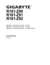 Gigabyte R181-Z90 User manual