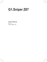 Gigabyte G1.Sniper Z87 Owner's manual