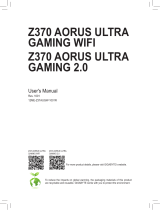 Gigabyte Z370 AORUS ULTRA GAMING WIFI User manual