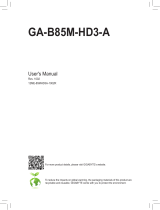 Gigabyte GA-B85M-HD3-A Owner's manual