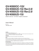 Gigabyte GV-N560UD-1GI Owner's manual