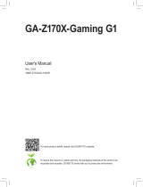 Gigabyte GA-Z170X-Gaming G1 Owner's manual