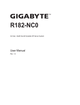 Gigabyte R182-NC0 User manual