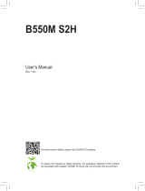 Gigabyte B550M S2H Owner's manual