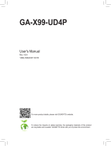 Gigabyte GA-X99-UD4P Owner's manual