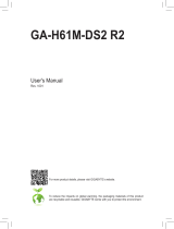 Gigabyte GA-H61M-DS2 R2 Owner's manual