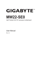Gigabyte MW22-SE0 User manual