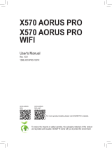 Gigabyte X570 AORUS PRO WIFI Owner's manual