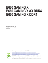 Gigabyte B660 GAMING X AX DDR4 Owner's manual