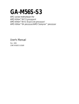 Gigabyte GA-M56S-S3 Owner's manual