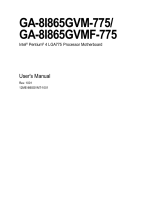 Gigabyte GA-8I865GVMF-775 User manual