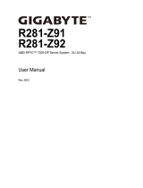 Gigabyte R281-Z91 User manual