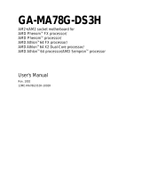 Gigabyte GA-MA78G-DS3H Owner's manual