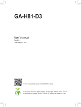 Gigabyte GA-H81-D3 Owner's manual