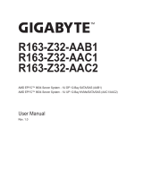 Gigabyte R163-Z32 User manual