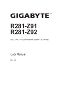 Gigabyte R281-Z92 User manual