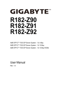 Gigabyte R182-Z92 User manual