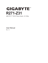 Gigabyte R271-Z31 User manual