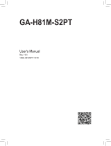 Gigabyte GA-H81M-S2PT Owner's manual