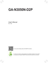 Gigabyte GA-N3050N-D2P Owner's manual