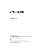 Gigabyte GV-N57L256D User manual