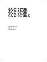 Gigabyte GA-C1037UN Owner's manual