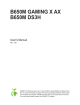 Gigabyte B650M GAMING X AX Owner's manual