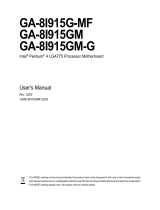 Gigabyte GA-8I915GM-G Owner's manual