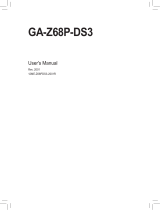 Gigabyte GA-Z68P-DS3 Owner's manual