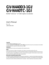 Gigabyte GV-N440D3-1GI User manual