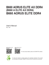Gigabyte B660 AORUS ELITE DDR4 Owner's manual