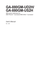 Gigabyte GA-880GM-UD2H Owner's manual