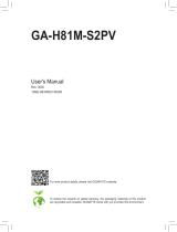 Gigabyte GA-H81M-S2PV Owner's manual