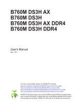 Gigabyte B760M DS3H AX DDR4 Owner's manual