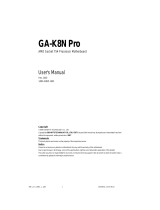 Gigabyte GA-K8N PRO Owner's manual