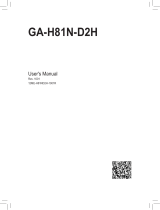 Gigabyte GA-H81N-D2H Owner's manual