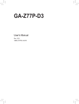 Gigabyte GA-Z77P-D3 User manual