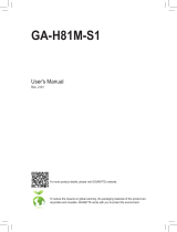 Gigabyte GA-H81M-S1 Owner's manual