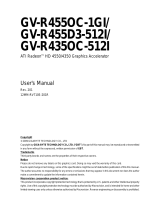 Gigabyte GV-R455OC-1GI User manual