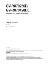 Gigabyte GV-RX70256D Owner's manual