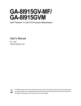 Gigabyte GA-8I915GL-MF User manual