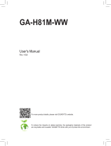Gigabyte GA-H81M-WW Owner's manual
