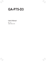Gigabyte GA-P75-D3 Owner's manual