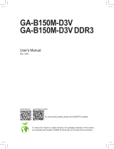 Gigabyte GA-B150M-D3V DDR3 Owner's manual
