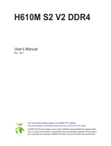Gigabyte H610M S2 V2 DDR4 Owner's manual