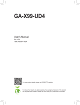 Gigabyte GA-X99-UD4 Owner's manual